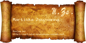 Martiska Zsuzsanna névjegykártya